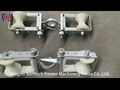 Double Sheaves Kabel Serat Optik Merangkai Pulley Block 2KN OPGW Merangkai Alat