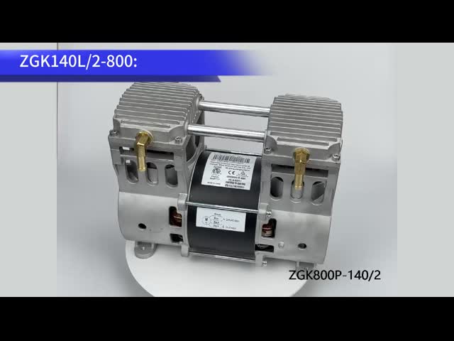 Two Cylinder Piston 580W 0.75HP Oil Free Air Pump Air Compressor For Beauty Equipment