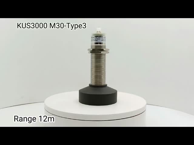KUS3000 M30-Type3 самый маленький ультразвуковой передатчик уровня с индикатором и широким диапазоном,точность ≤1 %