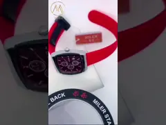 Customized Trendy Quartz Wrist Watches For Men With Luminous Hands Leather Band