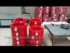 Red Color Polyurethane Belting PU V-Belts Wear Resistant For Conveyor