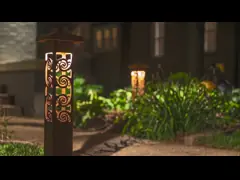 10W 12W Corten Steel Bollard Lights Rust Color Outdoor Decoration Lighting Fixture