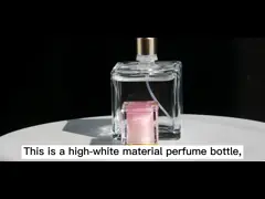 Luxury Custom Logo Crystal Shape Refillable Spray Glass Perfume Bottle