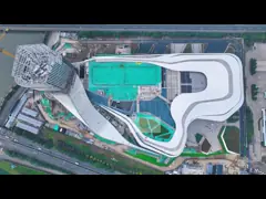 Double Glazed Aluminum Glass Curtain Wall Facade 19mm Thickness