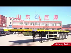 20FT/40FT/45FT Shipping container transport flatbed type truck trailers for sale