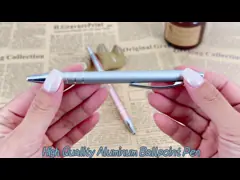 Business Office High Quality Smooth Aluminum Press Ballpoint Pen With Customize Logo