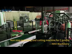 C68 Roll Forming Machine with Non Stop Punching, Printing&Cutting Connection Parts for Metal Buildings