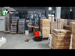 Transporte eléctrico plano carretilla elevadora sin tripulación AGV capacidad de carga 1.5T navegación visual video