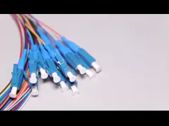 Customized Fiber Optic Pigtails 12C SC OM3 Aqua PVC LSZH Loose Buffer Tight Buffer