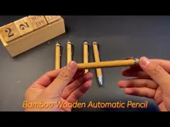 Environmental Bamboo Ball Pen 1.0mm Natural Color Retractable Ballpoint Pen