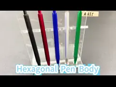 Design classique stylo à bille rétractable en aluminium à baril hexagonal