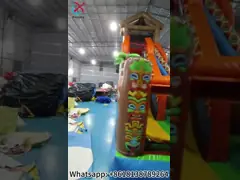 Rumah Bouncing Eksotik Inflatable Dengan Slide Internal Combo Jumping Castle