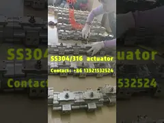 Стержневый актуатор из нержавеющей стали, вращающийся пневматический актуационный клапан video