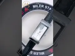 Classic Engraved Leather Strap Quartz Watch 30 Meters Water Resistance