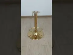 Accessoires de tabourets à bar réglables en titane doré avec soudage par tuyau