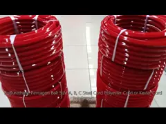 Industrial Polyurethane PU Pentagonal Belt Abrasion Resistance Ridge Top Reinforced