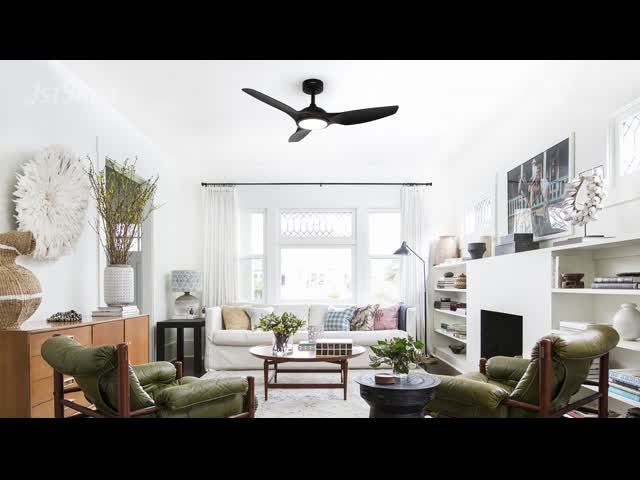 Ventilador de tecto de 48 polegadas 38W com 6 velocidades de escolha e controle remoto de baixo ruído