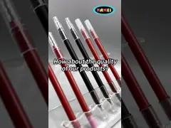 Custom Color Logo Printed Plastic Empty Lip Liner Tube Package Container Slim Lipliner Tube Planable Material