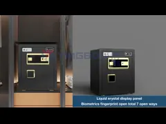 ফিঙ্গারপ্রিন্ট লক স্মার্ট হোম সেফ বক্স ডুয়াল অ্যালার্ম ২৬ কেজি ((কালো)