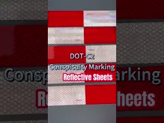 Red White DOT-C2 Approved Reflective Safety Tape Self Adhesive For Truck Vehicles