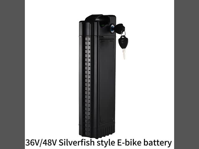 Сильная литий-ионная батарея с USB Black Silverfish Style E-Bike видео