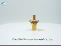 High Reliable Female Bulkhead RF SMA Cable Connector Gold Plated For 086 Cable