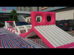 Produsen Komersial Laut Inflatable Taman Air Dengan Menekuk Dinding Slide Game
