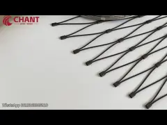 Flexible Black Coating 316SS Wire Rope Mesh For Fence And Balcony Railing