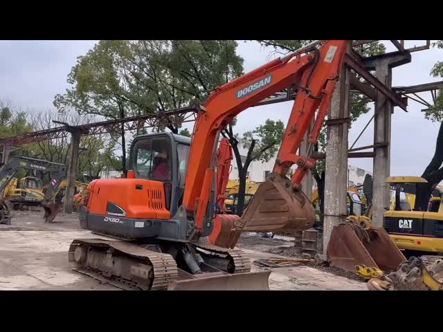 Doosan DX75-9C Second Hand Mini Excavator 2017 Year Visibility And Safety