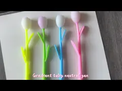 0.5mm Creative Silicon Gift Gel Pen Sun Color Changing Tulip Shape Neutral Pen