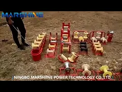 Aluminum Cable Nylon Wheel Skyward Corner Stringing Pulley Block with 5kn Rated Load