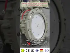 Explosion-Proof LED Luminaire ATEX IEC rated with 185lm/w Energy Efficiency IP66 WF2 for Zone 1 Oil GAS industrial light