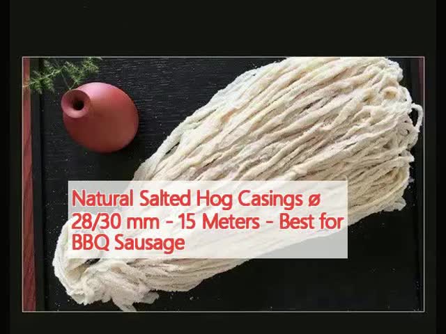自然塩漬けの豚のカッシング ø 28/30mm - 15メートル BBQソーセージに最適