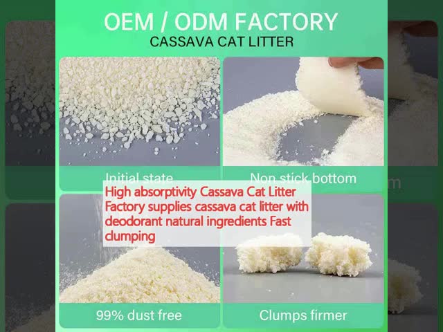 High Absorptivity Cassava Cat Litter Fast Clumping Tofu Litter
