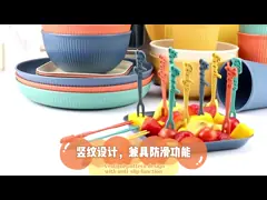 22CM Green Wheat Straw Fibre There Compartments Anti Fall Food Plate Environmentally Friendly Dining Eco-friendly Tableware Supplies