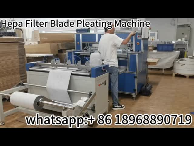 220V / 380V HEPA Filter Making Machine Electric Blade Pleating Machine Stainless Steel video