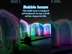 Custom Polycarbonate Waterproof Hotel Glamping Double Bubble Dome House For Romantic Resort