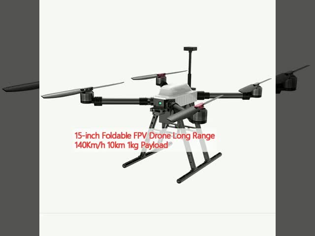ポータブル 折りたたむ 15 インチ FPV ドローン 便乗 1kg 5.8G 2.5W VTX リモコン付き