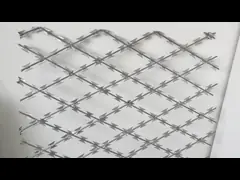 Hot Dip Galvanized Razor Barbed Wire Military Security 900mm Coil Thermal