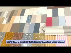 PET Marble Sheet Moisture Proof Bamboo Charcoal Wood Veneer Pvc Decorative Wall