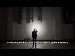 Magnetic Rechargeable High Lumen LED Headlamp Zoomable With Red Warning Lamp