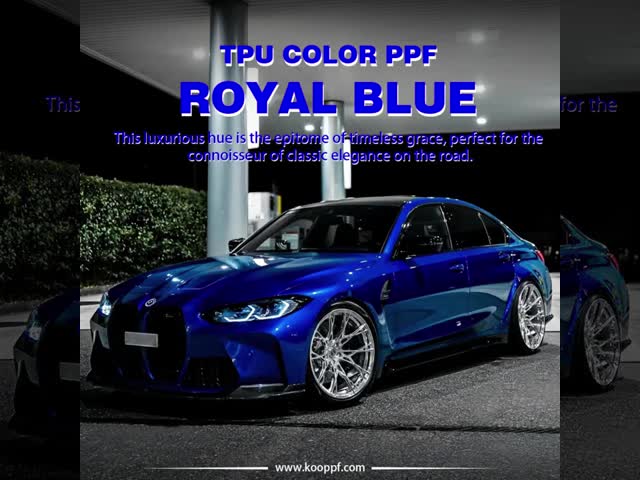 K048 ロイヤル・ブルー TPU カラー・ペイント・プロテクション・フィルム カー・ビニール・ラップ