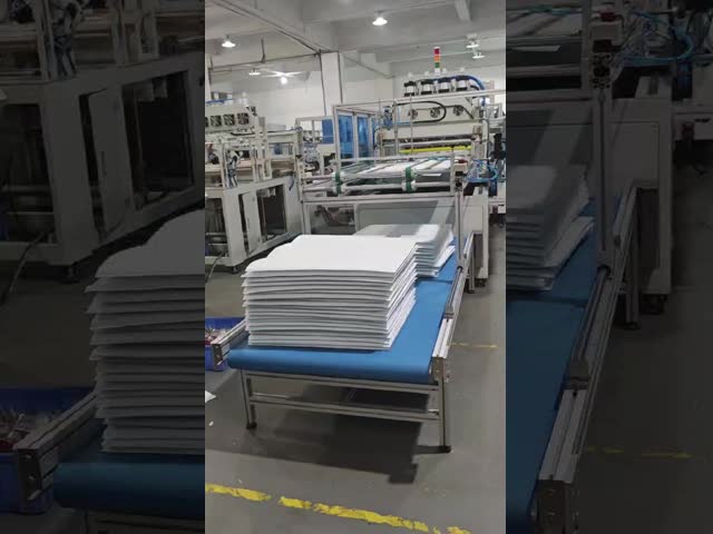 多機能自動生産装置 隔板帯付きトラペゾイド式空気フィルター袋