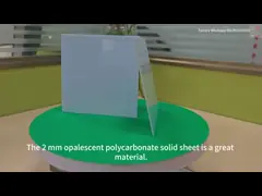 2mm Opal Polycarbonate Solid Sheet Strong Impact Resistant For Both Commercial And Residential