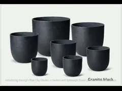 Wholesale Popular Fiber Clay Planter Texture Surface White Round Flower Pots For Decoration