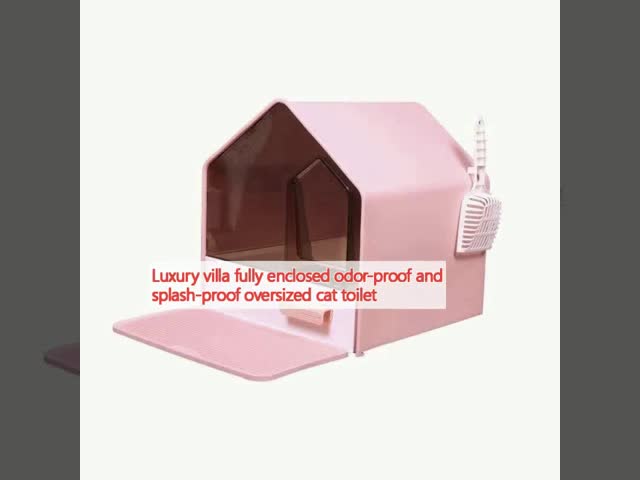 Odor Proof Modern Kitty Litter Box Splash Proof Oversized Litter Box