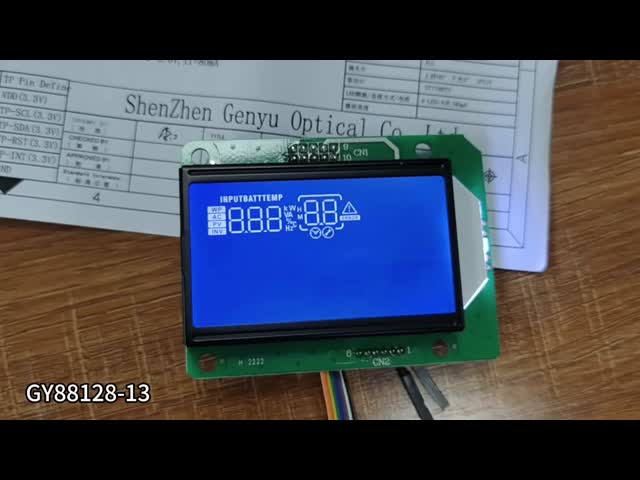 セグメント ネガティブ HTN LCD ディスプレイ 青色 LCM モジュール 白色バックライト 太陽光インバーター