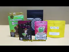 1g Small Size Black Child Resistant Bag With Self-Standing Plastic Zipper Lock