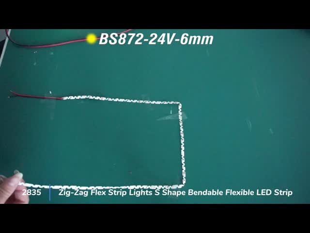 12V 24V 6mm 8mm 2835 Zig-Zag Flex Strip Lights S Shape Bendable Flexible LED Strip