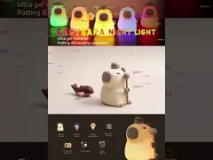 Funny Cartoon Capybara Night Light Tap Control 1200mAh Rechargeable Sleeping Night Light With 7 Changeable Color
